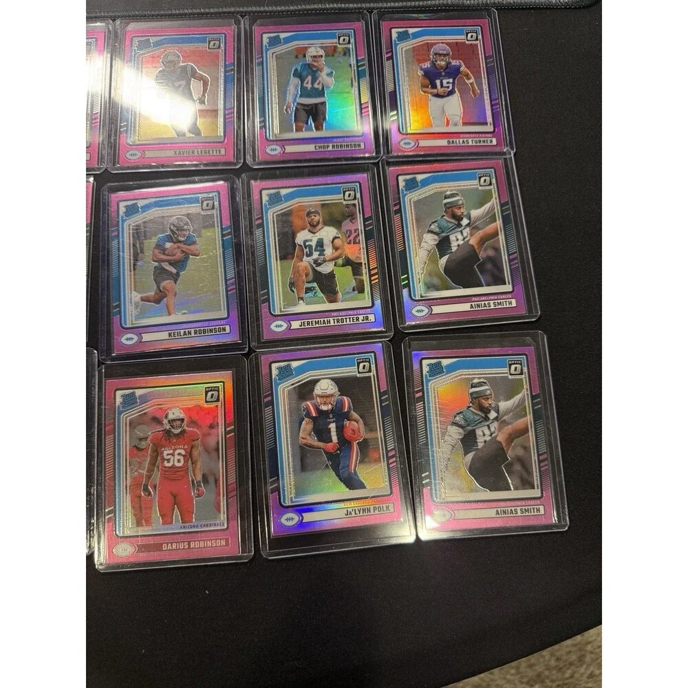2024 Panini Donruss-Rated Rookie Optic Pink Prizm Rookie Lot 62 Cards